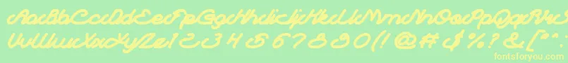 AutopilotBold Font – Yellow Fonts on Green Background