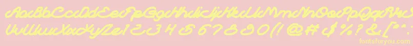 AutopilotBold Font – Yellow Fonts on Pink Background