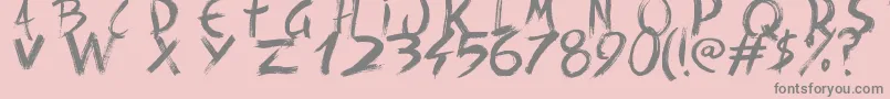 BackRide342 Font – Gray Fonts on Pink Background