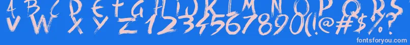 BackRide342 Font – Pink Fonts on Blue Background