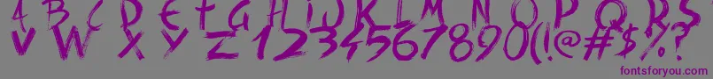 BackRide342 Font – Purple Fonts on Gray Background