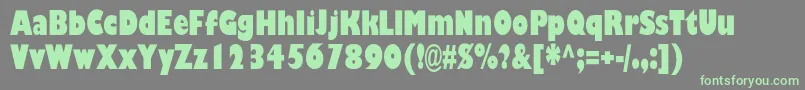Gillsanscondblackc-fontti – vihreät fontit harmaalla taustalla