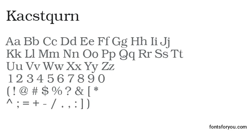 A fonte Kacstqurn – alfabeto, números, caracteres especiais