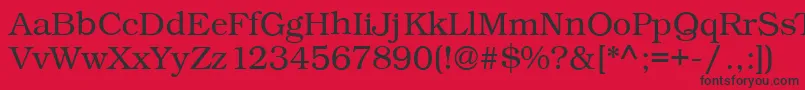 Kacstqurn Font – Black Fonts on Red Background