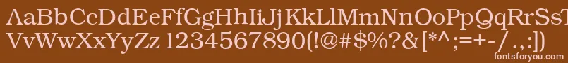 Kacstqurn Font – Pink Fonts on Brown Background