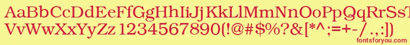 Kacstqurn Font – Red Fonts on Yellow Background