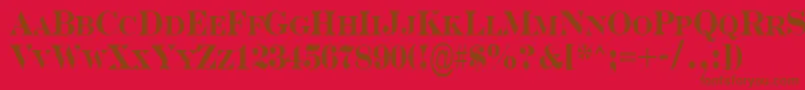 ASerifernrcpsBold Font – Brown Fonts on Red Background