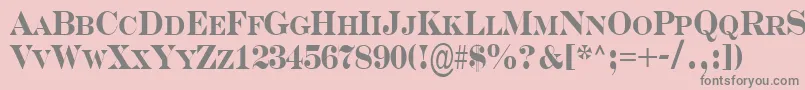 ASerifernrcpsBold Font – Gray Fonts on Pink Background