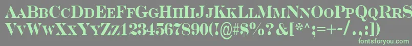 ASerifernrcpsBold Font – Green Fonts on Gray Background