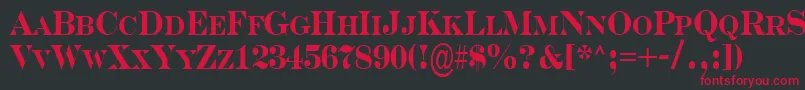ASerifernrcpsBold Font – Red Fonts on Black Background