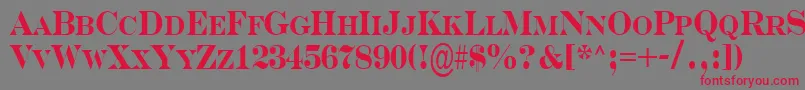 ASerifernrcpsBold-Schriftart – Rote Schriften auf grauem Hintergrund