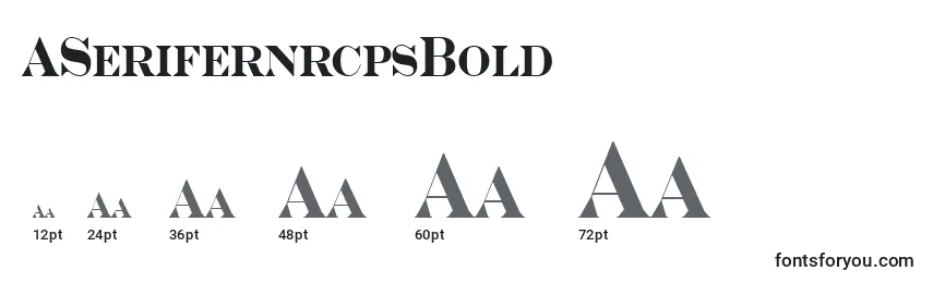 ASerifernrcpsBold Font Sizes