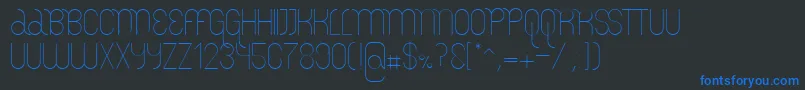 Czcionka LemurLightDemo – niebieskie czcionki na czarnym tle