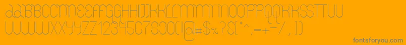 フォントLemurLightDemo – オレンジの背景に灰色の文字
