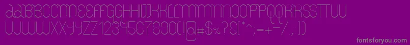 フォントLemurLightDemo – 紫の背景に灰色の文字
