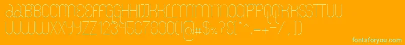 LemurLightDemo Font – Green Fonts on Orange Background