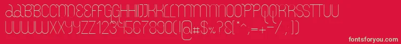 LemurLightDemo Font – Green Fonts on Red Background