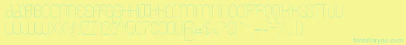 LemurLightDemo Font – Green Fonts on Yellow Background