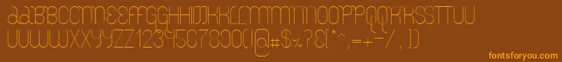 LemurLightDemo Font – Orange Fonts on Brown Background