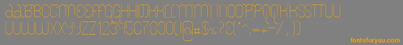 LemurLightDemo Font – Orange Fonts on Gray Background