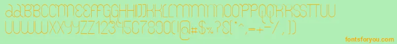 LemurLightDemo Font – Orange Fonts on Green Background