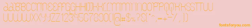 LemurLightDemo Font – Orange Fonts on Pink Background