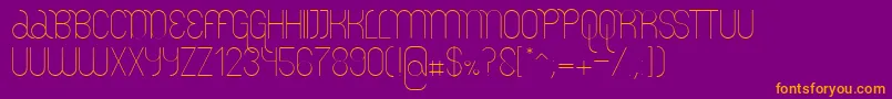 LemurLightDemo Font – Orange Fonts on Purple Background