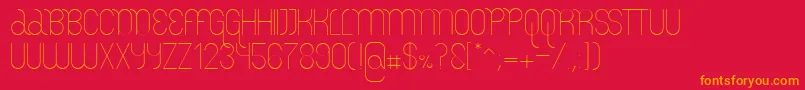 Fonte LemurLightDemo – fontes laranjas em um fundo vermelho