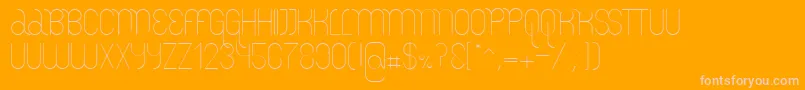 LemurLightDemo Font – Pink Fonts on Orange Background