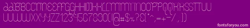 LemurLightDemo Font – Pink Fonts on Purple Background