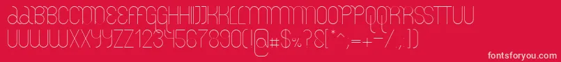 LemurLightDemo Font – Pink Fonts on Red Background