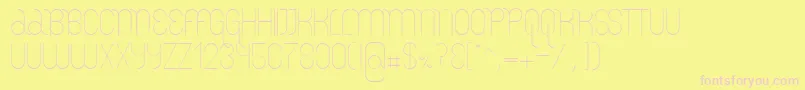 LemurLightDemo Font – Pink Fonts on Yellow Background