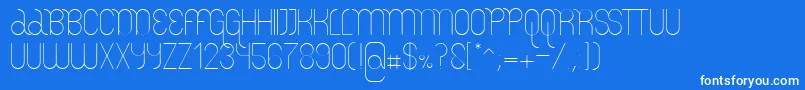 LemurLightDemo Font – White Fonts on Blue Background