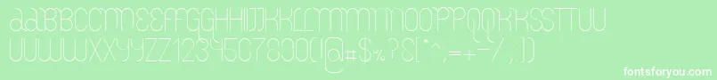 LemurLightDemo Font – White Fonts on Green Background