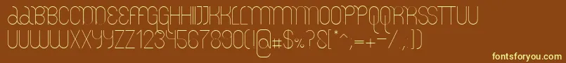Fonte LemurLightDemo – fontes amarelas em um fundo marrom