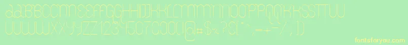LemurLightDemo Font – Yellow Fonts on Green Background