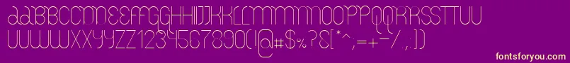 LemurLightDemo Font – Yellow Fonts on Purple Background