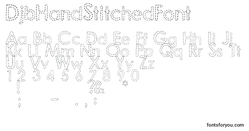 Шрифт DjbHandStitchedFont – алфавит, цифры, специальные символы