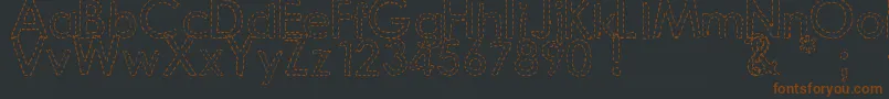 Police DjbHandStitchedFont – polices brunes sur fond noir