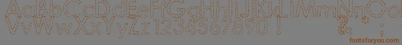 Шрифт DjbHandStitchedFont – коричневые шрифты на сером фоне