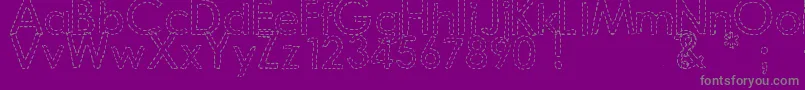 DjbHandStitchedFont Font – Gray Fonts on Purple Background