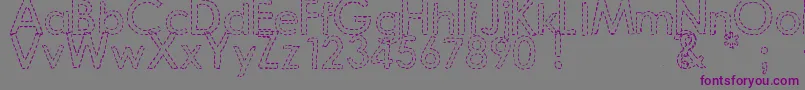 DjbHandStitchedFont Font – Purple Fonts on Gray Background