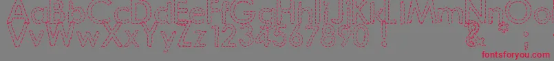 Police DjbHandStitchedFont – polices rouges sur fond gris