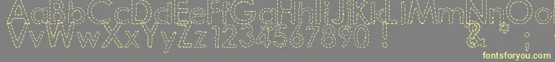 Weitere Informationen zur DjbHandStitchedFont-Schriftart DjbHandStitchedFont-Schriftart – Gelbe Schriften auf grauem Hintergrund