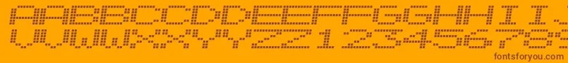 Alpine7558s Font – Brown Fonts on Orange Background