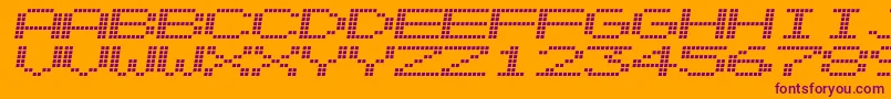 Alpine7558s Font – Purple Fonts on Orange Background