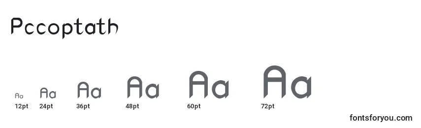 Pccoptath Font Sizes