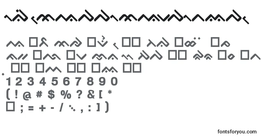 Schriftart OgieCappoCampotype (43038) – Alphabet, Zahlen, spezielle Symbole