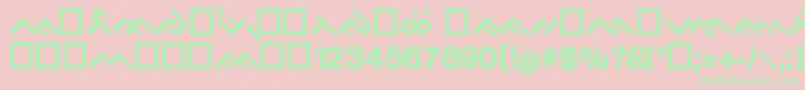 OgieCappoCampotype-Schriftart – Grüne Schriften auf rosa Hintergrund