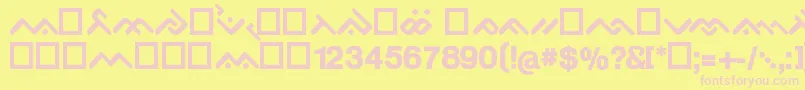 OgieCappoCampotype Font – Pink Fonts on Yellow Background